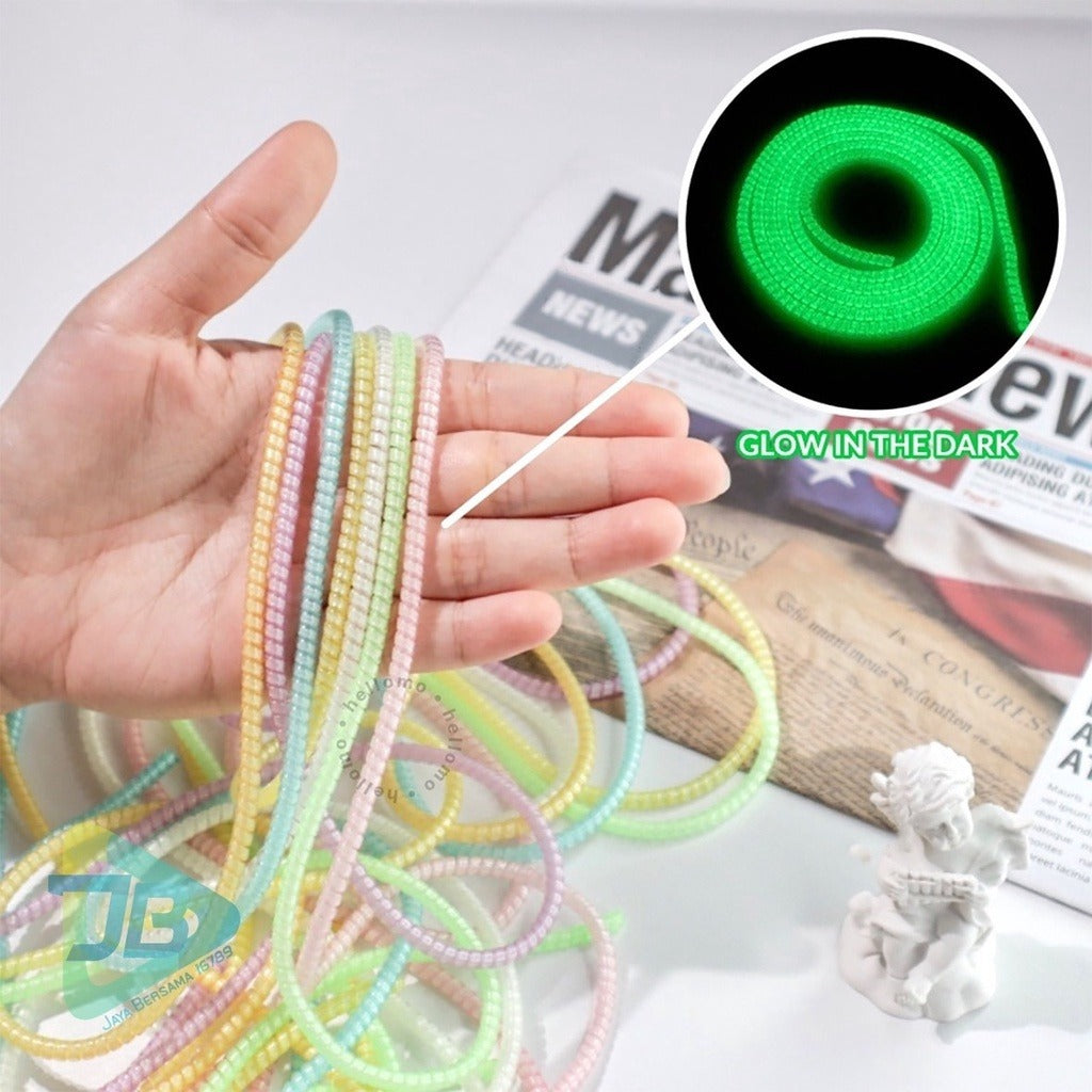 Luminous Spiral Cable Protector and Charger Cord Saver - Random Color - Detailed Feature View 4