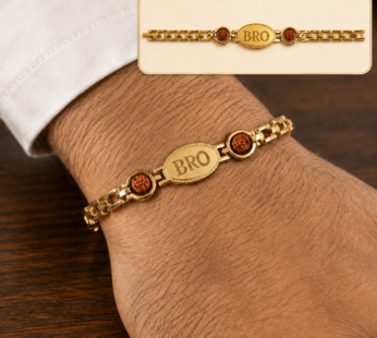 Luxury Gold-Plated Link Bracelet for Men and Boys – Adjustable Statement Wristwear