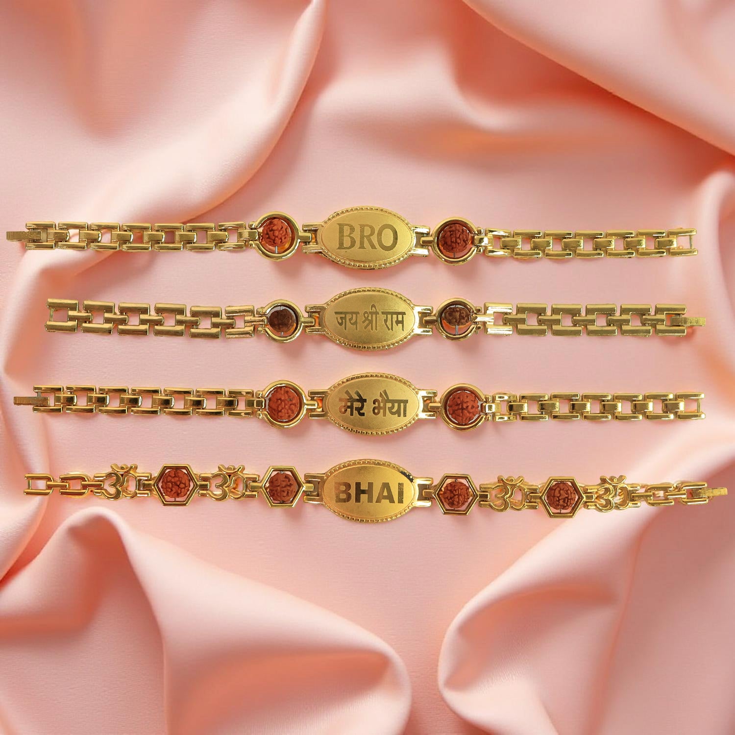 Luxury Gold-Plated Link Bracelet for Men and Boys - Adjustable Statement Wristwear - Detailed Feature View 2
