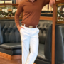 Premium Luxury Knit Jacquard Buttonless Polo Shirt - Buy Online at Alikart