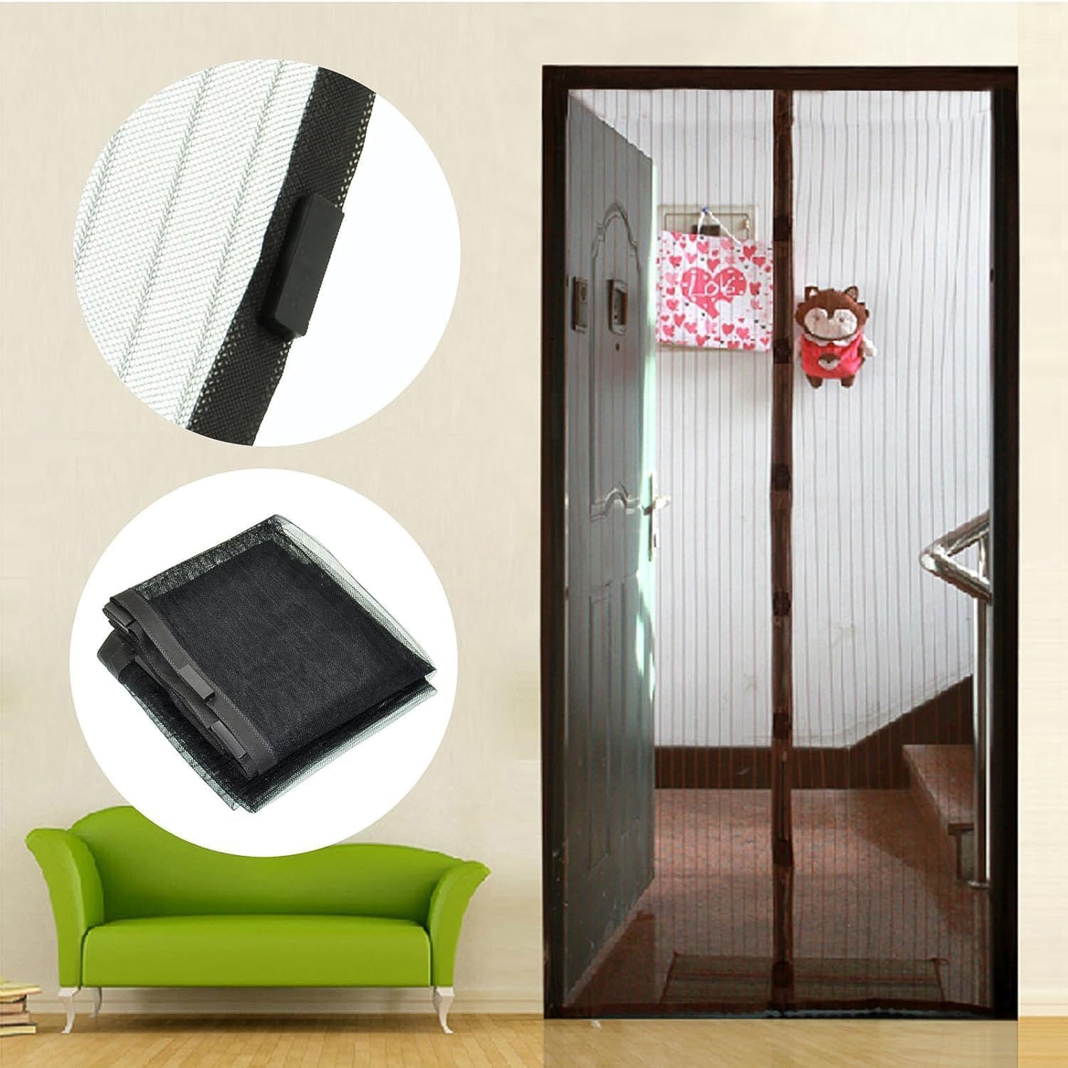 Magic Mesh Screen Door – Hands-Free Bug & Insect Protection - Detailed Feature View 3