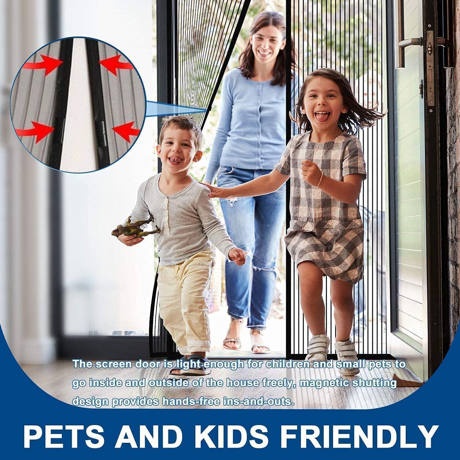 Magic Mesh Screen Door – Hands-Free Bug & Insect Protection - Detailed Feature View 6