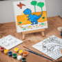 Premium Mini Canvas DIY Painting Kit with Easel, Brush & 6 Acrylic Paints – Art & Craft Set for Kids & Adults, Party Gifts & Creative Activities - Buy Online at Alikart