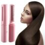 Premium Mini Hair Straightener Brush – Cordless & Rechargeable for Travel - Buy Online at Alikart