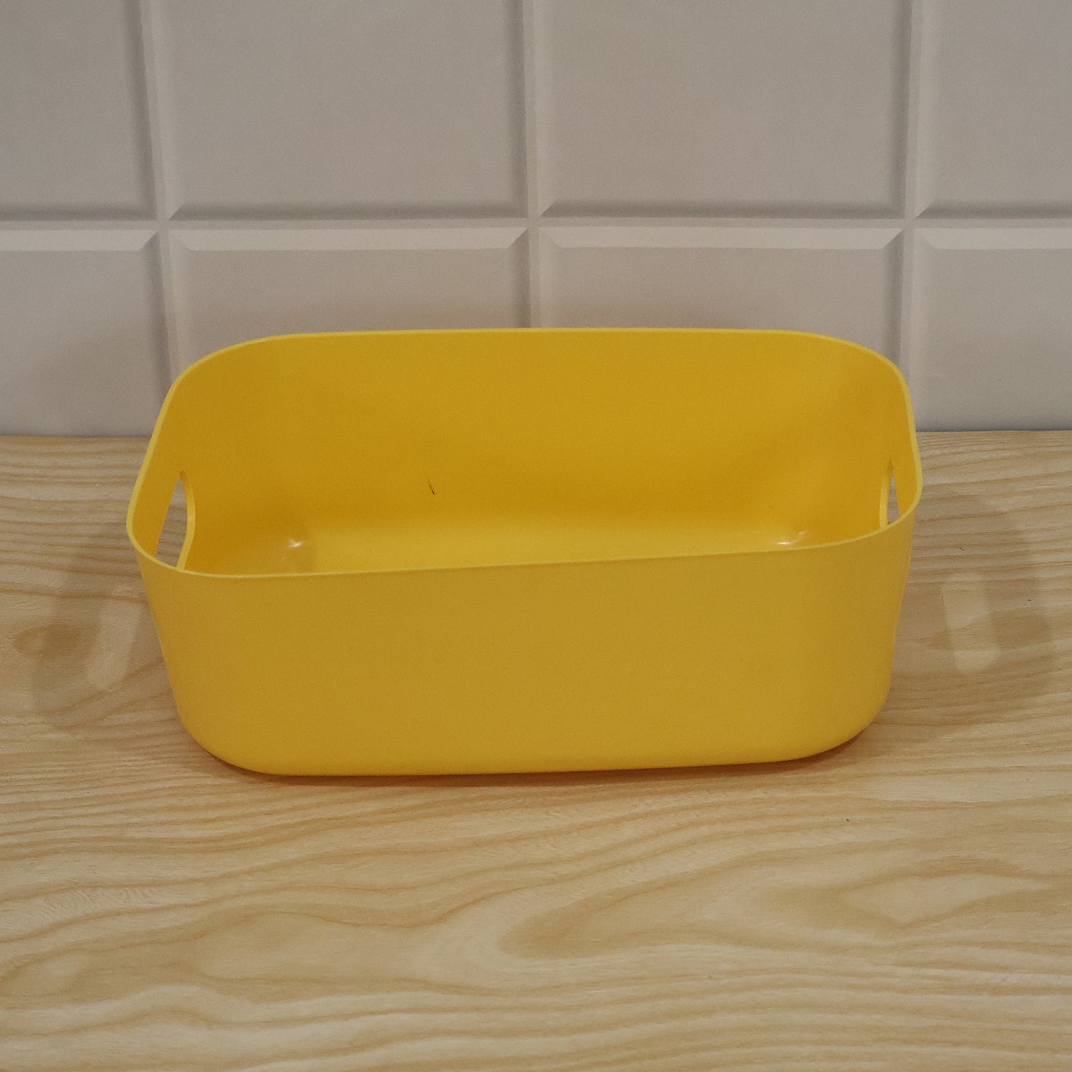 Mini Multipurpose Plastic Storage Basket with Carry Handles for Home Use - Detailed Feature View 7