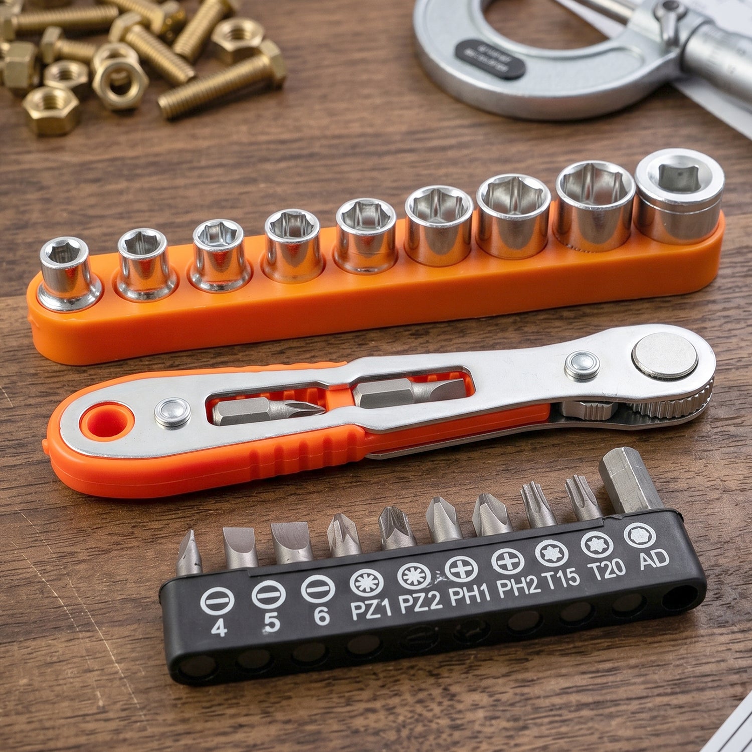 Mini Ratchet Wrench – Compact Versatile Socket Screwdriver Set - Detailed Feature View 5