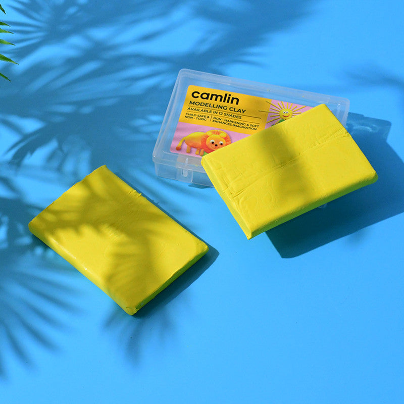 Modelling Clay – 150 gm Soft Yellow Reusable Craft Clay - Detailed Feature View 1
