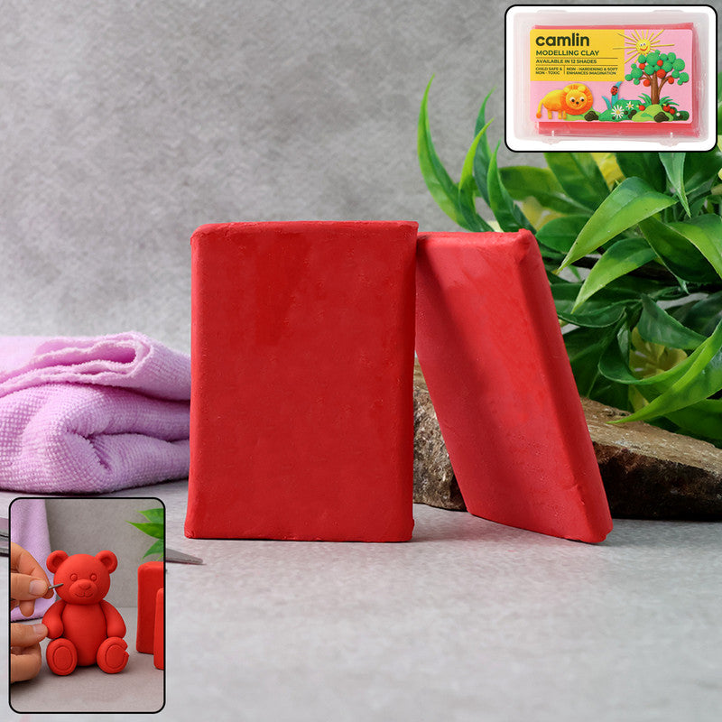 Premium Modelling Clay – Red Shade, Soft Non-Toxic 150g - Buy Online at Alikart