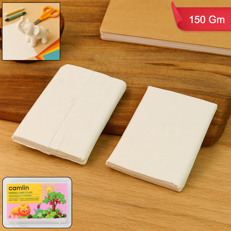 Premium Modelling Clay – White Soft Non-Toxic 150g for Creative Crafting - Buy Online at Alikart
