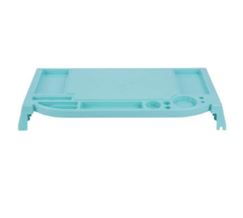 Modern Desktop Storage Rack & Keyboard Space-Saver Organizer (Blue)