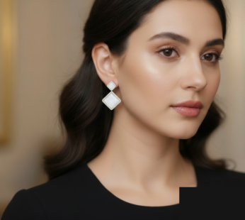 Modern Geometric Double Square Drop Earrings – Chic Minimalist Dangle Jewelry