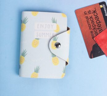 Multi Card Holder, Wallet, Printed, Light Blue, Resin