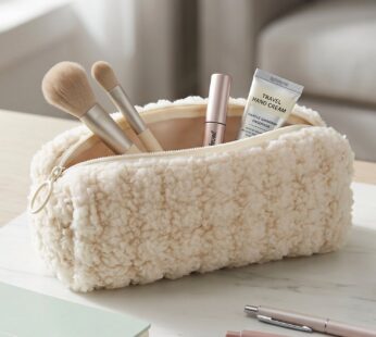Multipurpose Travel Makeup Organizer – Soft Fabric, Spacious & Compact