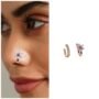 Premium Non-Piercing Cubic Zirconia Nose Clips – Elegant Flower & Hoop Set - Buy Online at Alikart