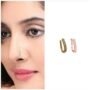 Premium Non-Piercing Nose Cuff Set – Stylish Gold & Rose Gold CZ Accents - Buy Online at Alikart