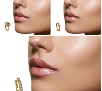 Non-Piercing Nose Ring Combo – Traditional & Modern Styles Pack