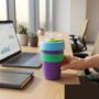 Premium Office Water Bottle 400 ML with Silicone Lid Compact Desk Bottle - Buy Online at Alikart