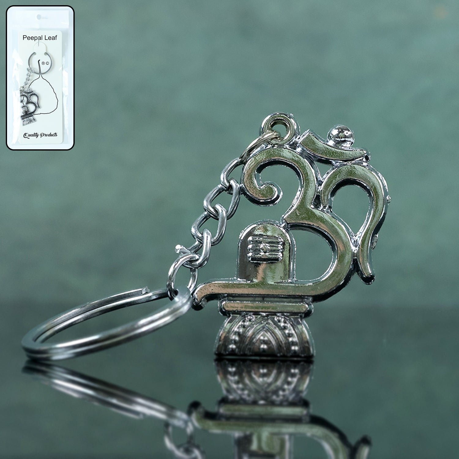 Premium Om Shivling Metal Keychain – Durable Spiritual Pocket Charm - Buy Online at Alikart