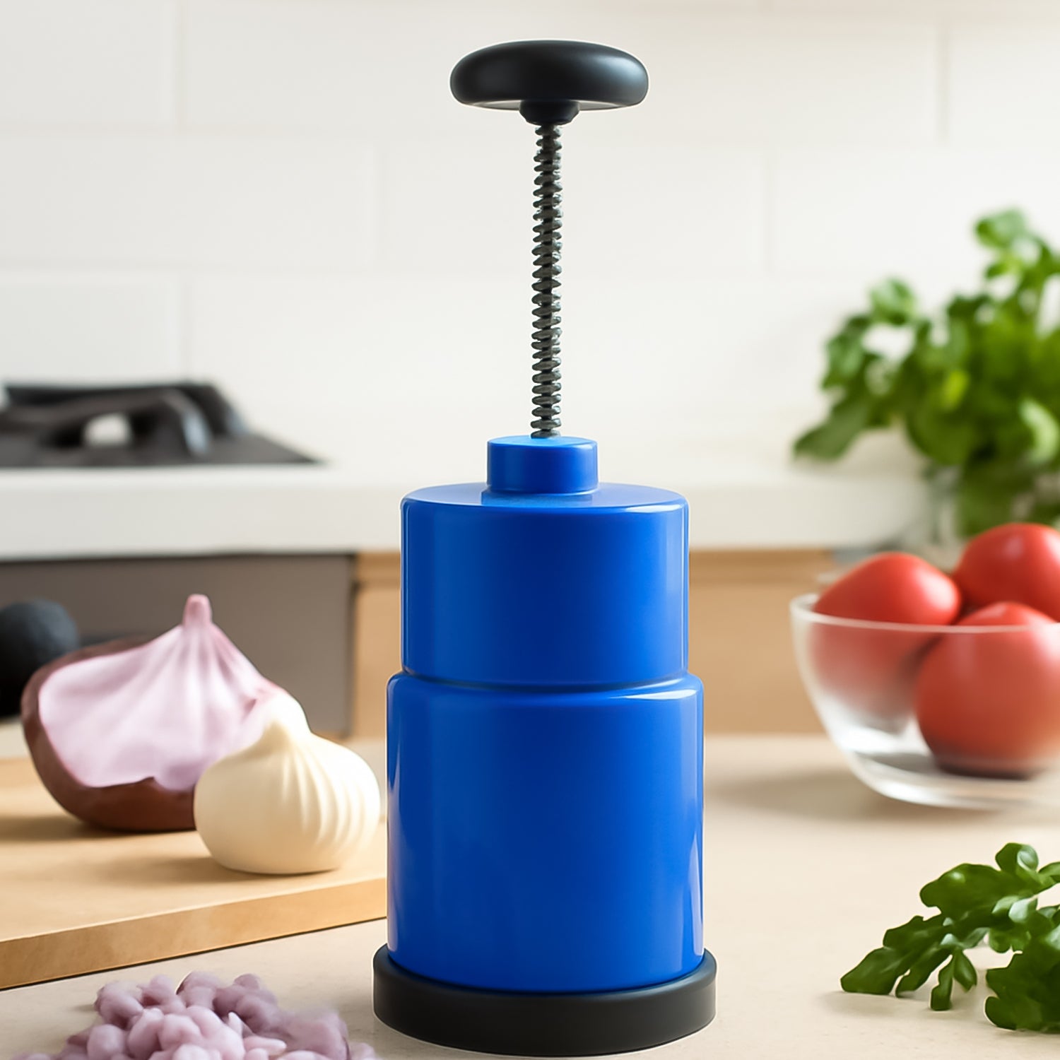 Premium Onion Vegetable Hand Press Chopper – Sharp Stainless Steel | Quickslice - Buy Online at Alikart