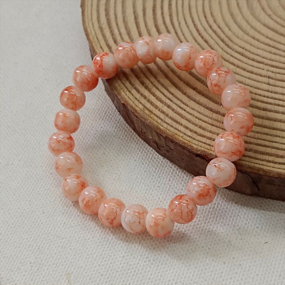 Orange Glass Beads Bracelet – Stylish Everyday Accessory for Women - Detailed Feature View 3