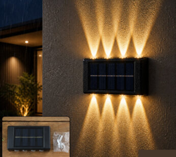 Outdoor Solar Wall Fence Light with Dual-Side LED Glow – 1 Pack