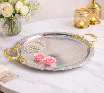 Oval Decorative Tray (Iron, 34.5 x 26cm)