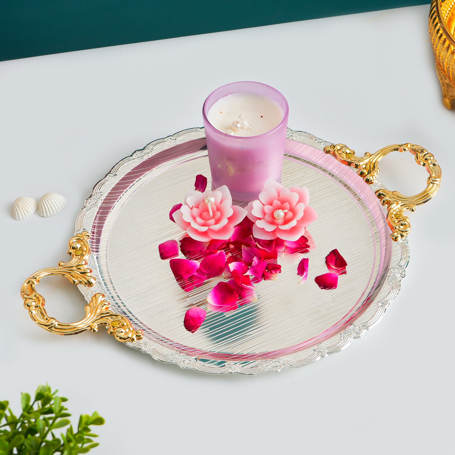Oval Decorative Tray (Iron, 34.5 x 26cm) - Detailed Feature View 3