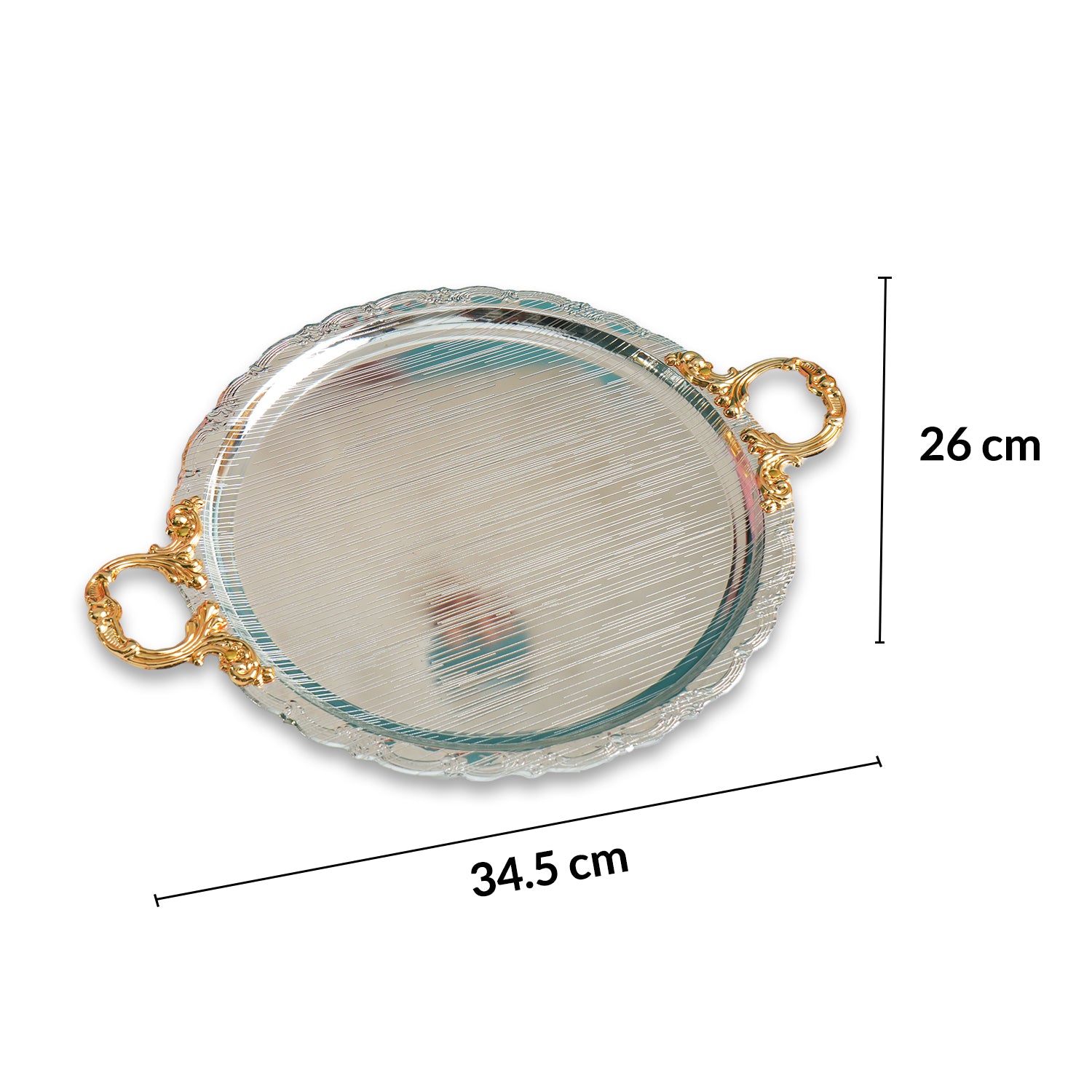 Oval Decorative Tray (Iron, 34.5 x 26cm) - Detailed Feature View 4
