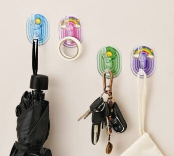 Oval Shape 3D Wall Hook (Pack of 5 Pcs)