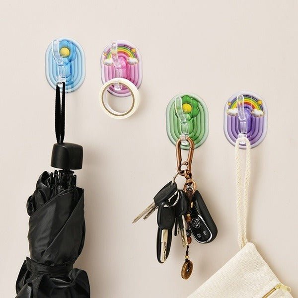Premium Oval Shape 3D Wall Hook (Pack of 5 Pcs) - Buy Online at Alikart