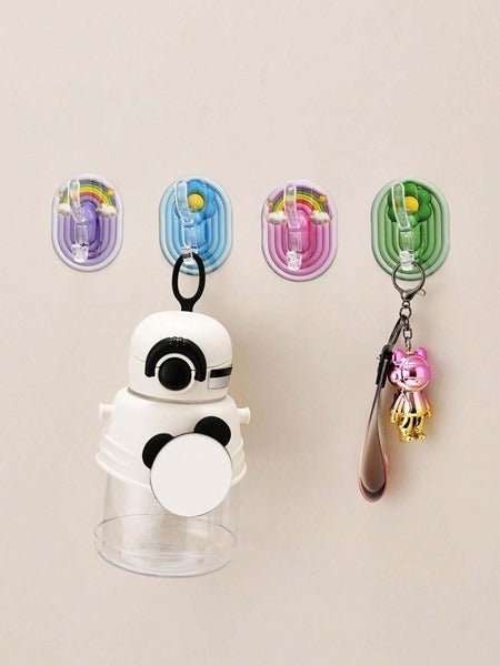 Oval Shape 3D Wall Hook (Pack of 5 Pcs) - Detailed Feature View 1