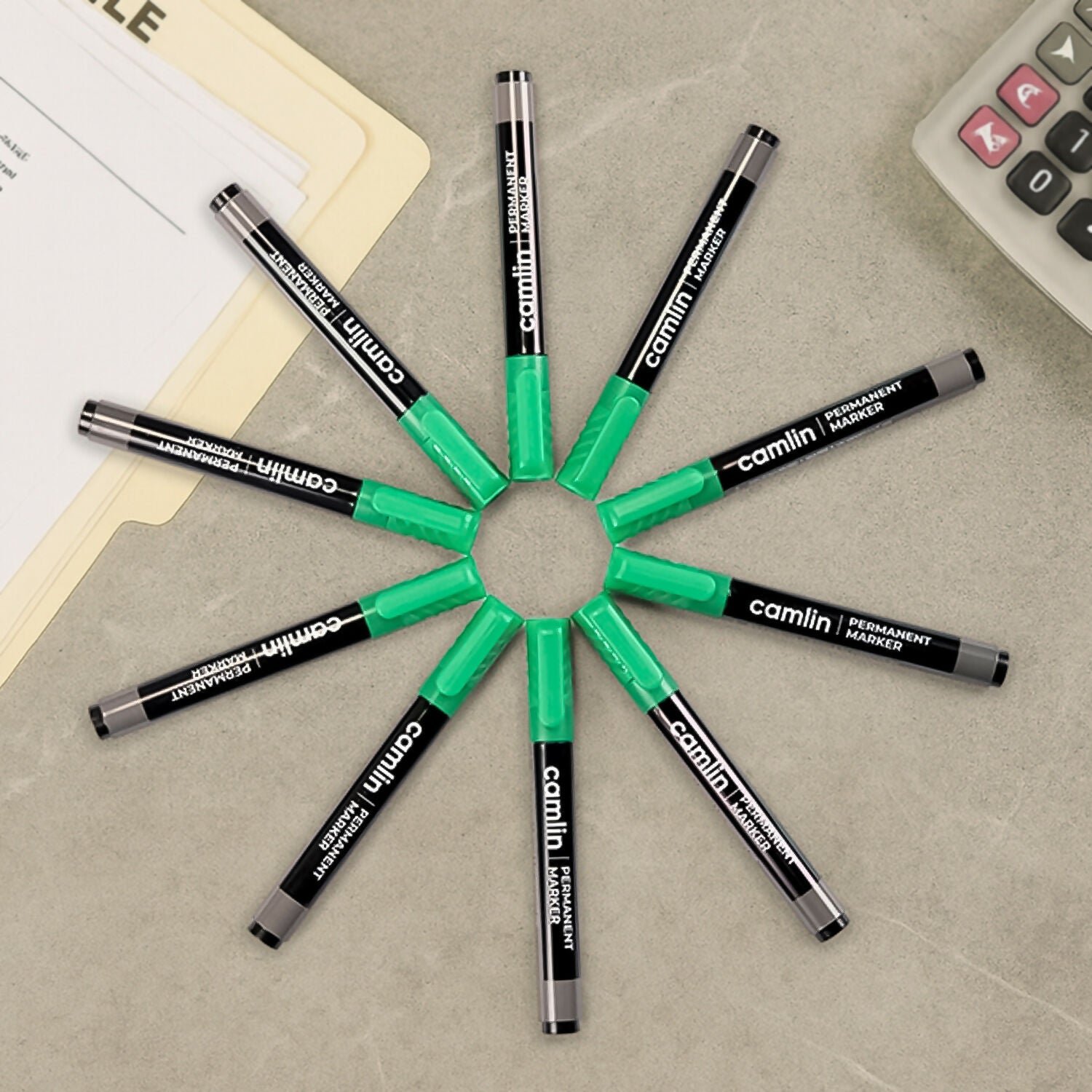 Permanent Marker – Refillable Bold Marking in Green - Detailed Feature View 4