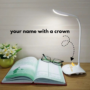 Premium Personalized Crown Touch LED Table Lamp – Custom Name Nightlight with USB - Buy Online at Alikart