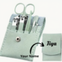 Premium Personalized Engraved Leather Grooming Kit – Premium Stainless Steel Manicure Set - Buy Online at Alikart