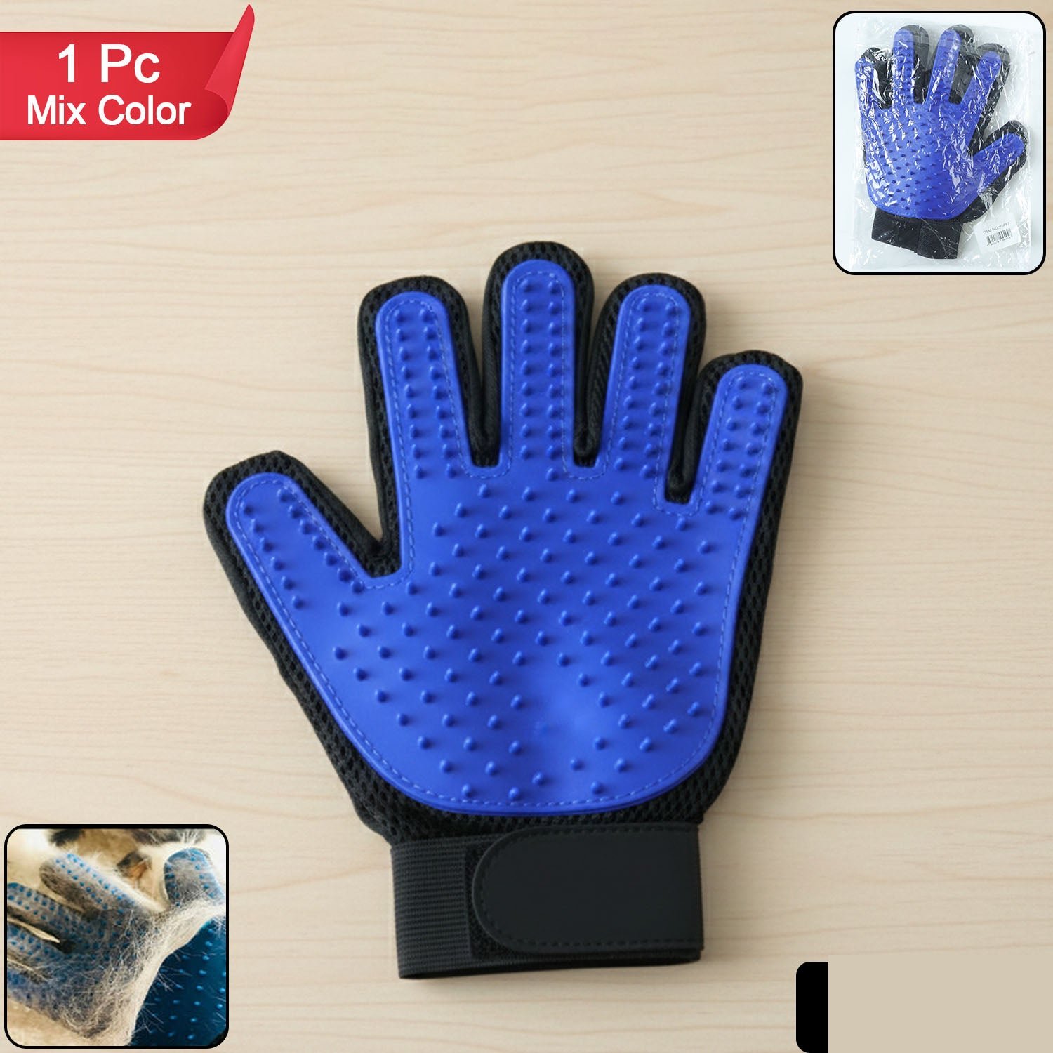 Pet Grooming Deshedding Glove – Gentle Fur Removal & Massage - Detailed Feature View 1