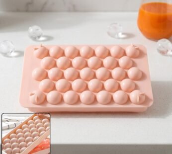 Plastic Ball Ice Cube Tray – Durable & Easy Release with Lid