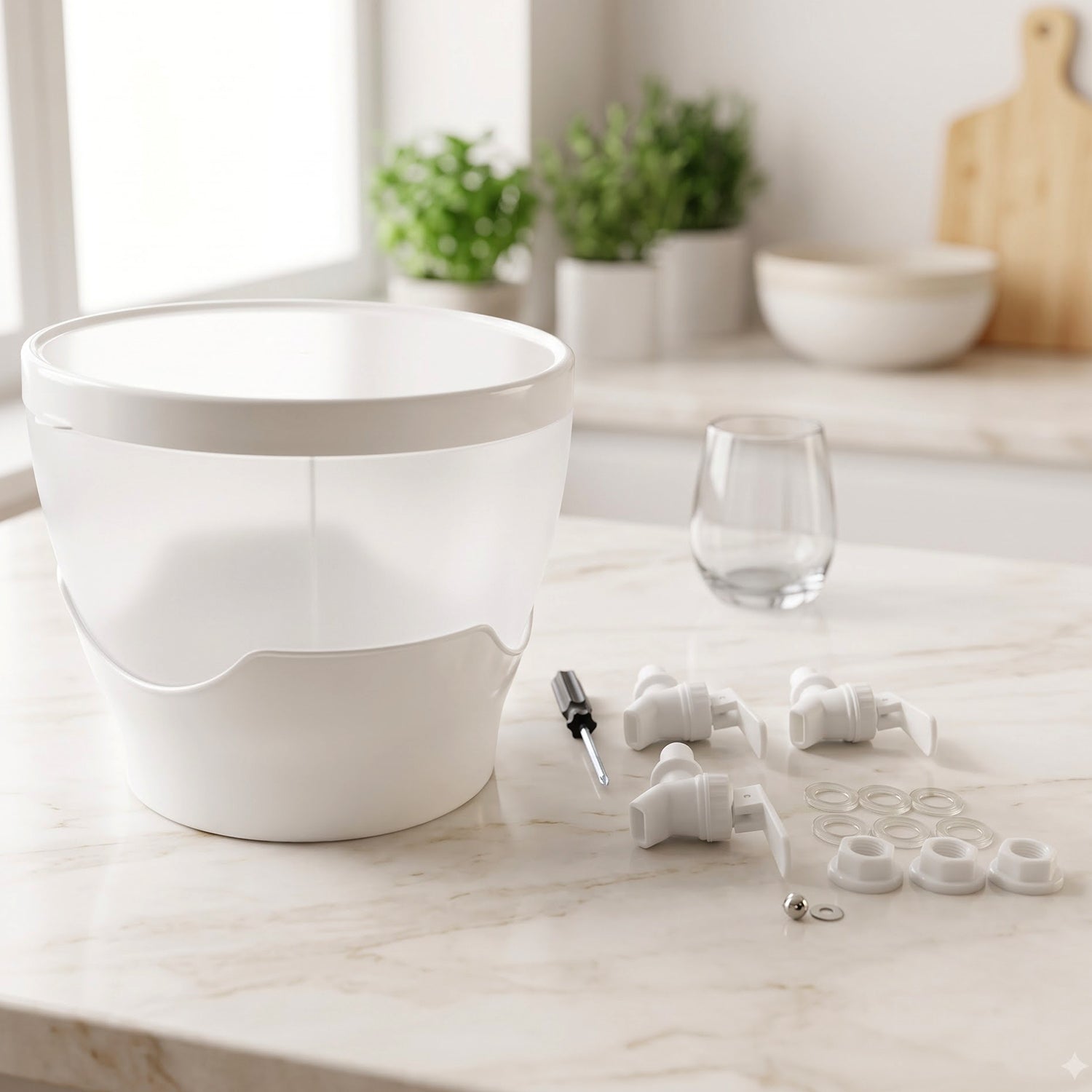 Plastic Cold Water Storage Dispenser Kettle with Dual Taps for Home Use (1 Pc) - Detailed Feature View 7