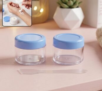 Plastic Cosmetic Jar Set – Refillable Travel Containers for Creams