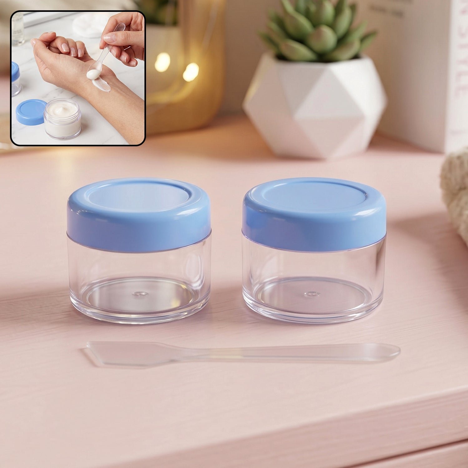 Premium Plastic Cosmetic Jar Set – Refillable Travel Containers for Creams - Buy Online at Alikart