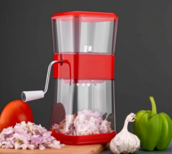 Plastic Dry Fruit & Vegetable Cutter – Multi-Purpose Manual Chopper with Stainless Steel Blade for Onion, Chilli, Dry Fruits & Veggies (Random Color-Pack of 1)