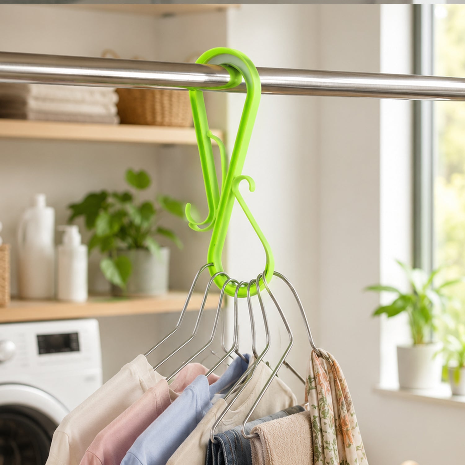 Plastic S Shape Multi Hook Hanger for Shoes Towels and Kitchen (1 Pc, Big Heavy) - Detailed Feature View 7