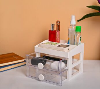Plastic White 2 Layer Drawer