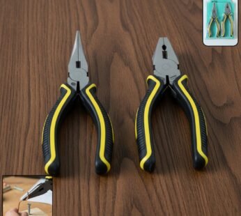 Pliers Set – 2 Pc Combination & Long Nose with Anti-Slip Grip