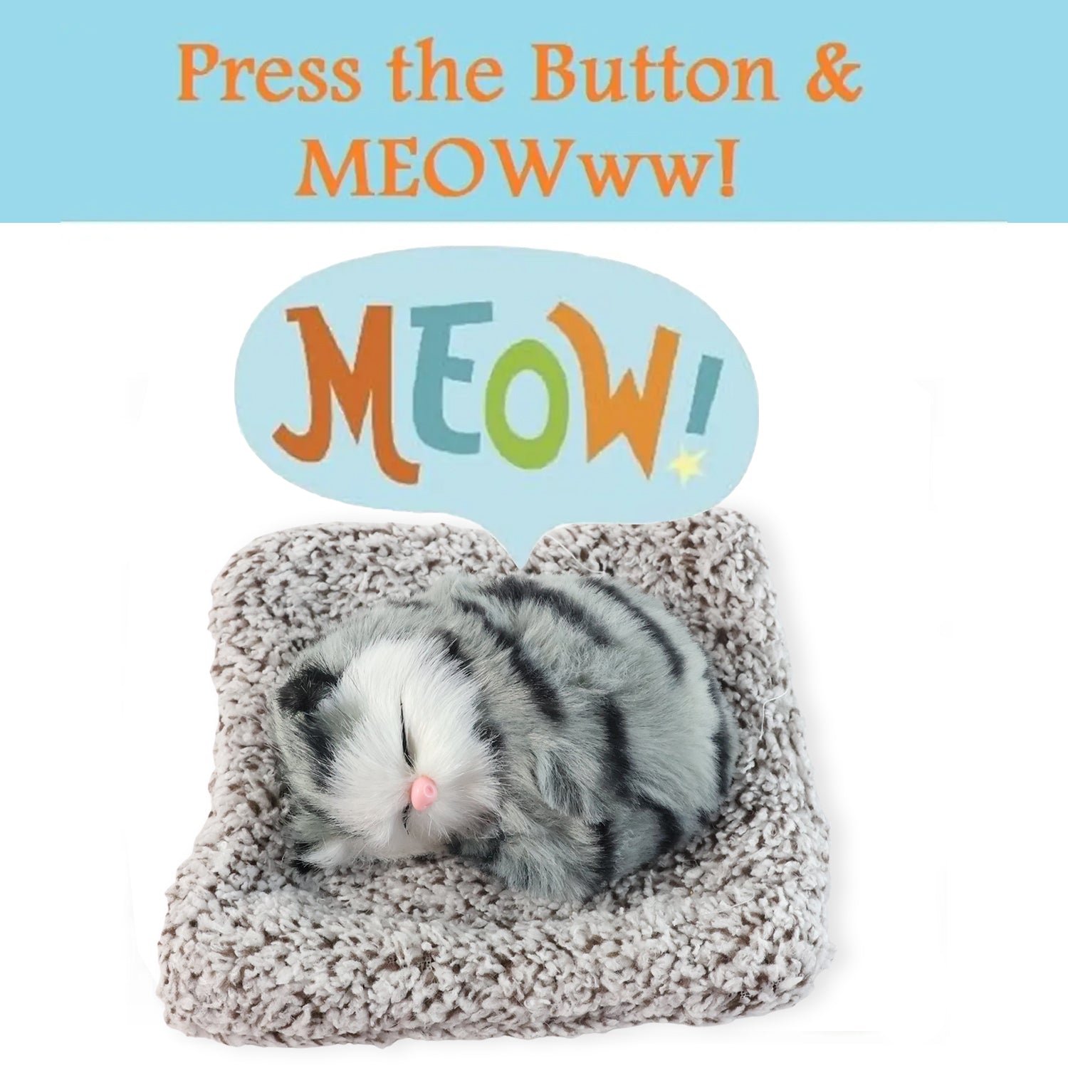 Plush Cat Dashboard Showpiece – Soft Closed-Eye Design - Detailed Feature View 7