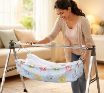 Portable Infant Nesting Cradle with Foldable Support Frame