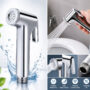 Premium Premium Chrome Bidet Sprayer and Toilet Jet Spray Kit with 1.2M Flexible Stainless Steel Hose - Buy Online at Alikart