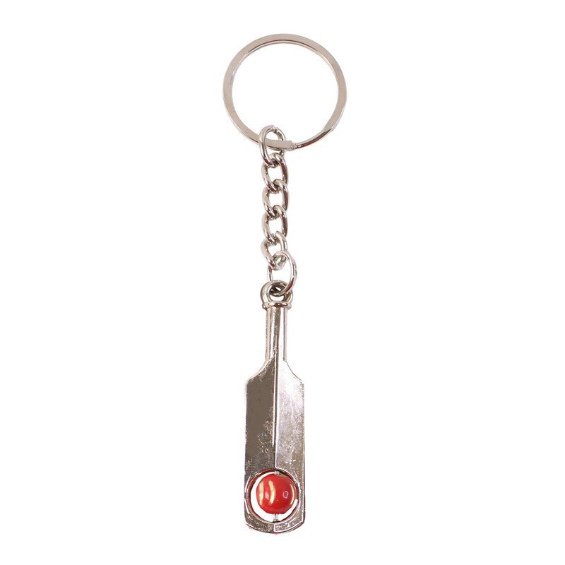 Premium Metal Cricket Bat & Ball Keychain – Durable Sports Fan Accessory - Detailed Feature View 3