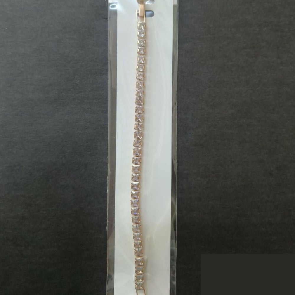 Premium Rose Gold Plated AD Bracelet – Elegant & Durable Jewelry - Detailed Feature View 4