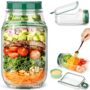 Premium Premium Vertical Salad Jar with Side-Access Lid and Dressing Cup - Leakproof Meal Prep Container for Work, School, and Travel - Buy Online at Alikart