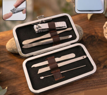Professional 6-in-1 Manicure & Pedicure Grooming Kit with Travel Case
